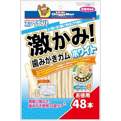 ドギーマン ホワイデント 激かみ！歯みがきガム ホワイト スティックS 犬用おやつ 48本