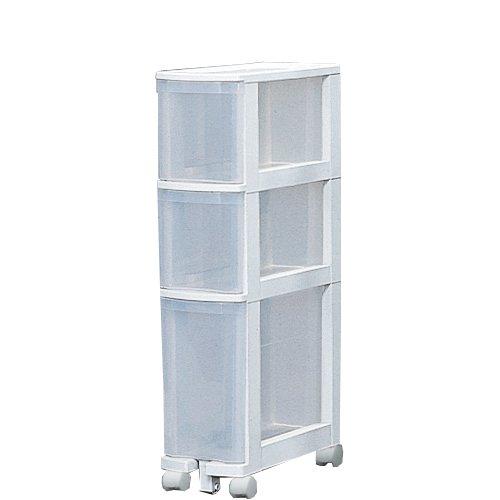 アイリスオーヤマ キッチンチェスト 調味料ラック クローゼット 押し入れ収納 3段 キャスター付き ...