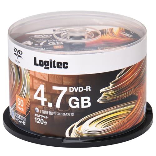 ロジテックダイレクト DVD-R CPRM対応 1回記録用 録画用 4.7GB 120分 16倍速 ...