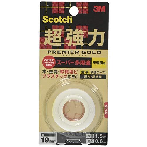 スリーエム(3M) 3M 両面テープ 超強力 スーパー多用途 薄手 幅19mm 長さ1.5ｍ スコッ...