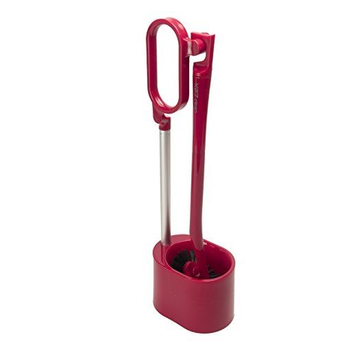 日本クリンテック Ka:z Clean トイレブラシ&amp;スタンド R レッド 幅9.5cm 全長46c...