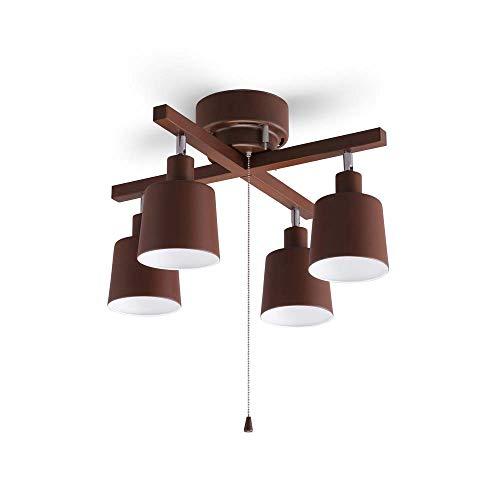 アイリスオーヤマ シーリングライト 4灯 スポットライト クロスタイプ 3段階調光 レトロ調 LED...