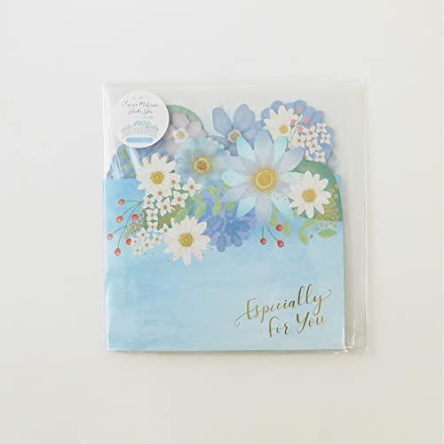 ゼットアンドケイ フラワー三つ折り色紙 メッセージシール32枚入 寄せ書き 大人数 シール みつ折り...