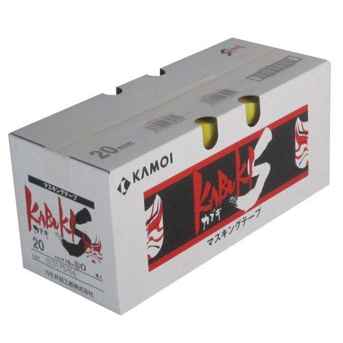 カモ井 車輌・建築用マスキングテープ「カブキ-S」 20ミリ×18M 60巻入