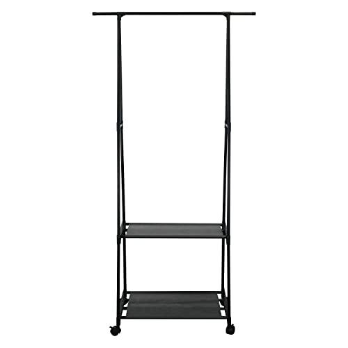 トレードワン(Trade One) ハンガーラック 2段 移動式 棚 軽量 鞄置き 帽子掛け パイプ...