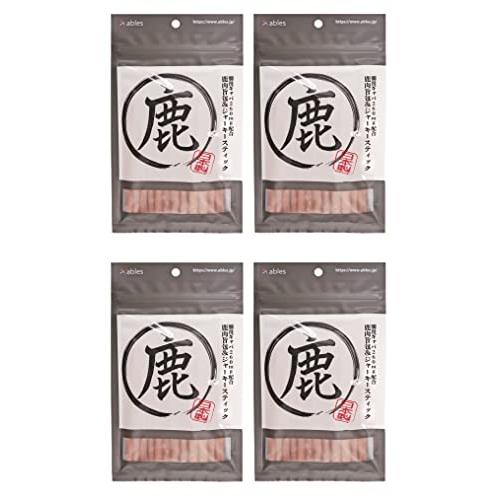 ables(アブレス) 犬用おやつ 国産 鹿肉旨包みジャーキースティック 70g×4個セット