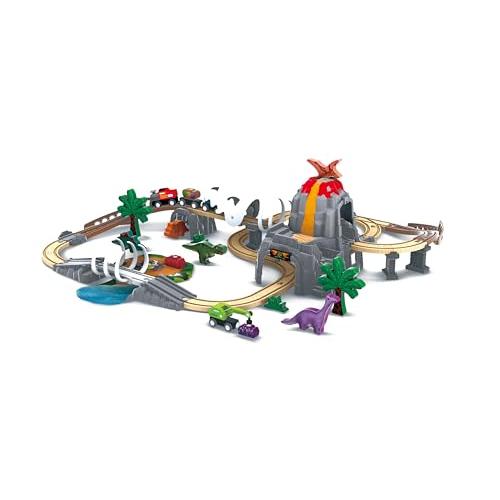 Hape(ハペ) 恐竜レールデラックスセット 3才以上 木製 レールセット おもちゃ E3795
