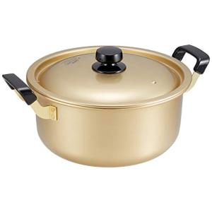 北陸アルミ ガス火専用 浅型両手鍋 純しゅう酸 味づくし 26cm HP43