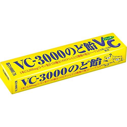 ノーベル製菓 VC-3000のど飴 スティック レモン 10粒入り×10個 (まとめ買い)