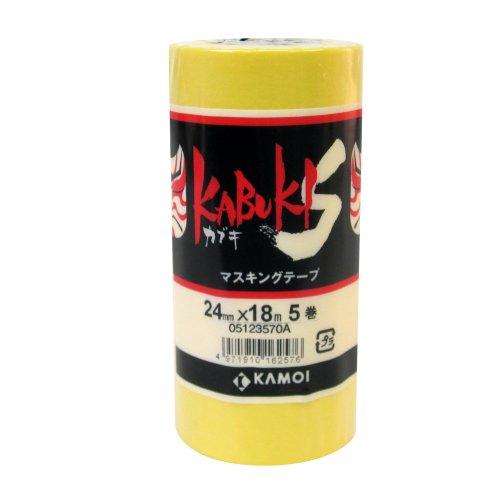 カモ井加工紙 カモ井 マスキングテープ 5巻入 24mm×18M KABUKI-S