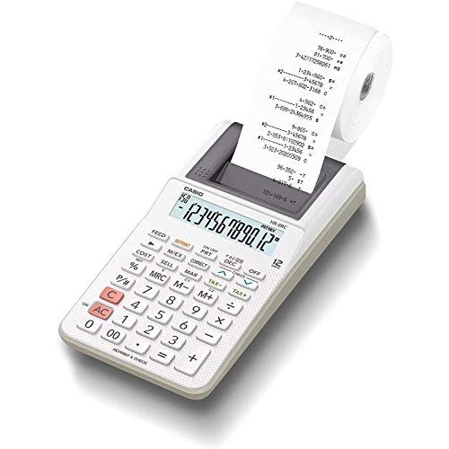 カシオ プリンター電卓 ハンディタイプ 12桁 HR-8RC-WE