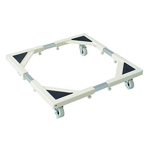 山善 洗濯機台 幅49-69×奥行49-69×高さ10cm 伸縮式 底上げ キャスター付き 耐荷重1...