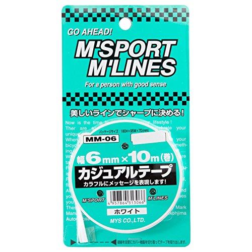 MYS カジュアルテープ ホワイト(6mm×10m) MM-06