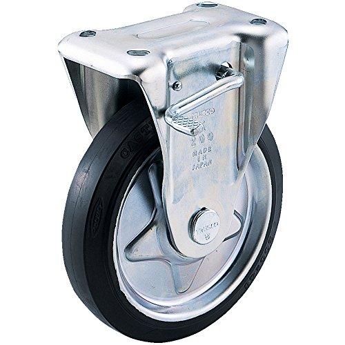 TRUSCO(トラスコ) プレス製ゴムキャスター 固定ストッパー付 Φ200 TKB-200