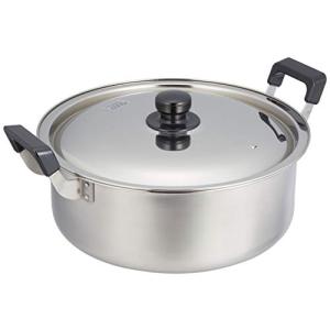 送料無料! IH対応 19-0クロムステンレス給食缶(汁食缶)20L・30cm(1