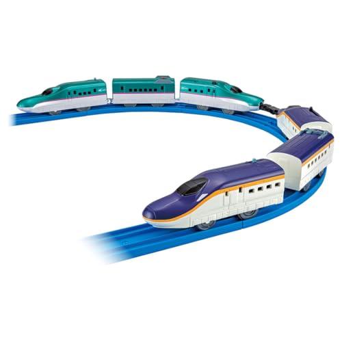 タカラトミー プラレール E8系新幹線＆E5系新幹線 ガチャッと連結セット 電車 列車 おもちゃ 3...