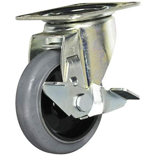 TRUSCO(トラスコ) TYSシリーズ 自在 SP付 グレーゴム車100mm TYSB-100G