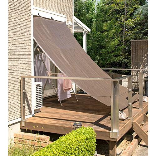 タカショー 日よけ 雨よけシェード 2×3ｍ UVカット モカベランダ 目隠し【JWP-W30M】