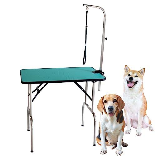 プチリュバンのトリミングテーブル Lサイズ アーム付属 高さ78-81cm アジャスター付き 台面グ...