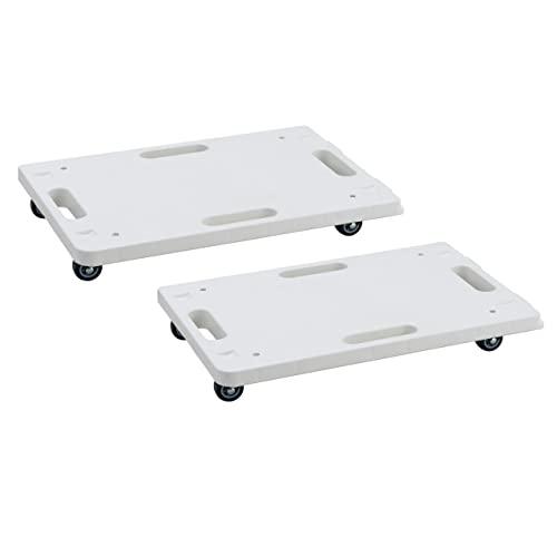 Belca 台車 連結キャリー 2台入り 幅46.4×奥行31.4×高さ6.5cm ホワイト 耐荷重...