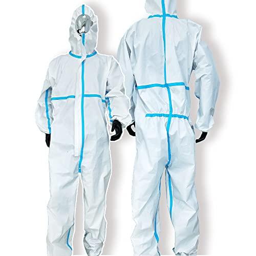 つばさ 防護服 EN14683タイプ4.5適合品 全身防護 男女兼用 飛沫 消毒作業 使い捨て 不織...