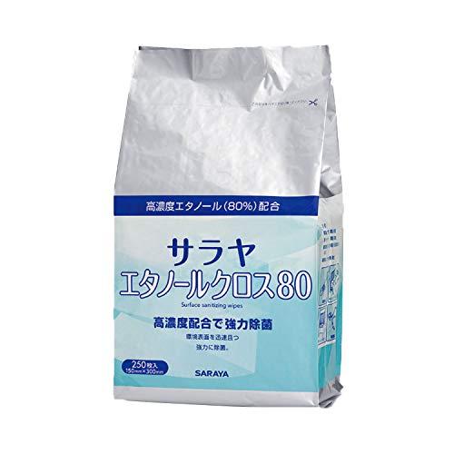 サラヤ エタノールクロス80 詰替用 250枚入 除菌クロス 44161