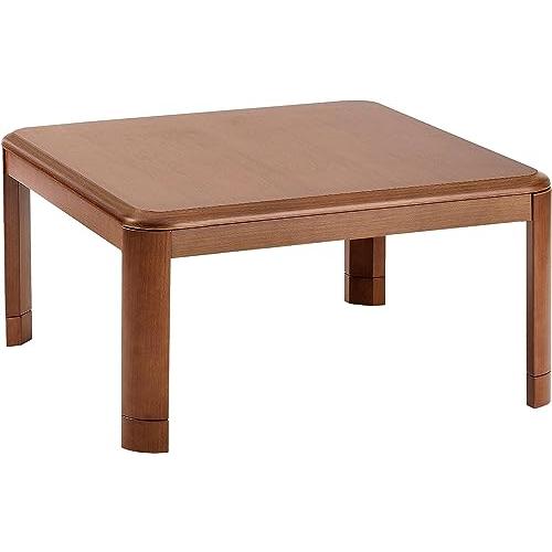 [山善] 家具調 こたつ テーブル 80cm 正方形 一人暮らし 天然木 継脚タイプ 高さ2段階調整...