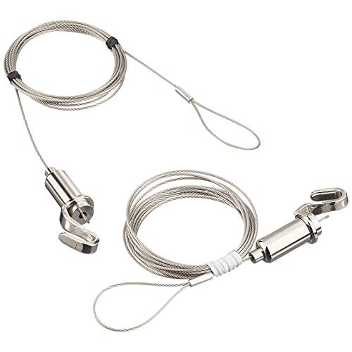 福井金属工芸 パワーミニワイヤー自在 径1.0mm×150cm 2本入 吊下げフック 額縁 絵画 壁...