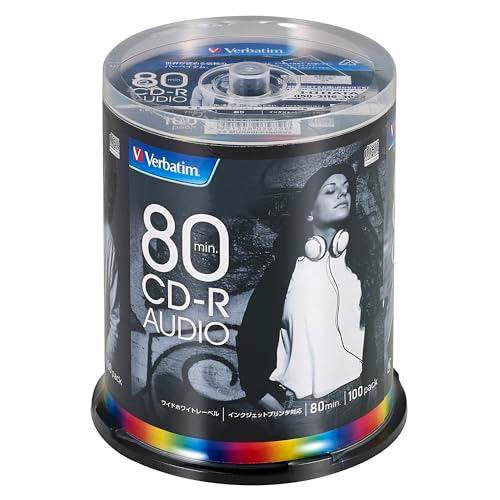 バーベイタムジャパン(Verbatim Japan) 音楽用 CD-R 80分 100枚 ホワイトプ...