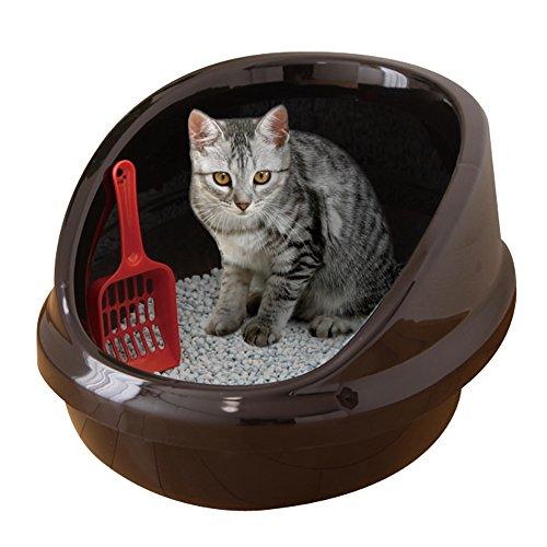 アイリスオーヤマ 猫トイレ 猫 ハーフカバー (スコップ付き) 黒 ?P-NE-500-H トイレ