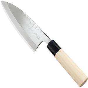 源明利 うなぎ裂き包丁 東型 135mm 水牛桂 白二鋼 * : 岩内金物店