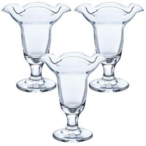 東洋佐々木ガラス デザートグラス 花ブチ パフェ 3個 東洋佐々木ガラス