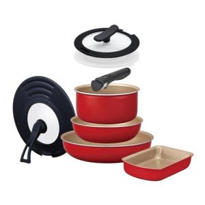 evercook エバークック フライパンセット 着脱6点セット オレンジ