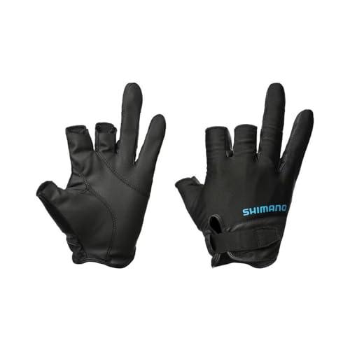 シマノ(SHIMANO) 01ベーシック グローブ 3本カット GL-008Y ブラック 2XL