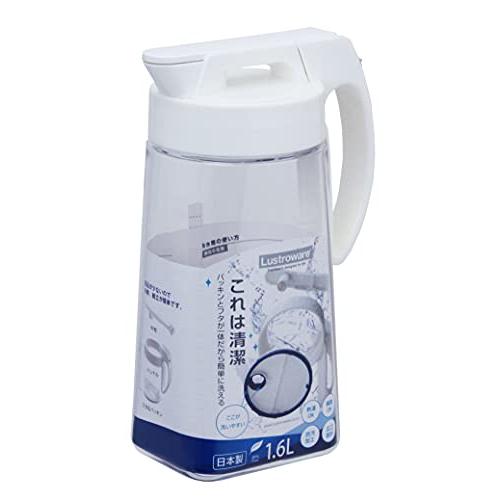 岩崎工業 冷水筒 ポット タテヨコ イージケア ピッチャー 1.6L ホワイト K-1275W 日本...