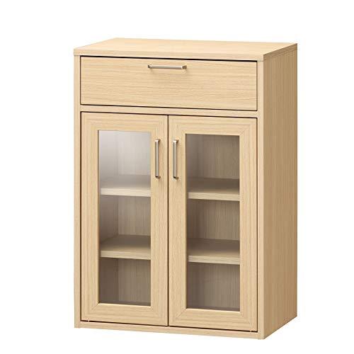 白井産業 食器棚 カップボード キッチン収納 ガラスキャビネット 同シリーズで組み合わせ自由自在 一...