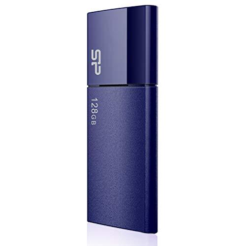 シリコンパワー USBメモリ 128GB USB3.0 スライド式 Blaze B05 ネイビーブル...