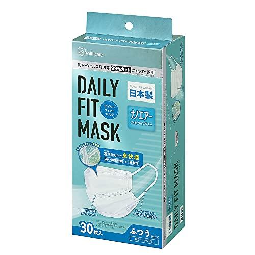 [アイリスオーヤマ] マスク 不織布 ナノエアーマスク プリーツマスク 30枚入 ふつうサイズ 不織...
