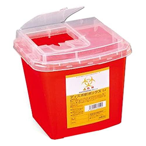 アズワン ディスポ 針ボックス 赤色 5L 1個 8-7221-43
