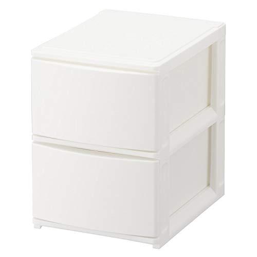 サンカ ポスデコ カラーボックスにピッタリフィット 引き出し収納ボックス ハーフ 深2段 ホワイト ...