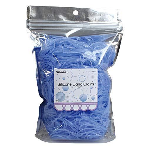 オーバンド 劣化しにくい輪ゴム シリコーンバンドクレアス #16 ライトブルー 青 水色 300g袋...