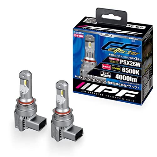 IPF ヘッドライト フォグランプ LED 車用 PSX26W 4000lm 6500K ホワイト ...