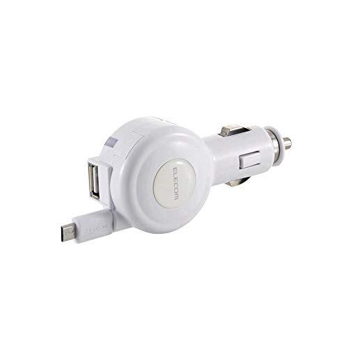 エレコム カーチャージャー シガーソケット カー用品 【android対応】 USBポート×1 mi...