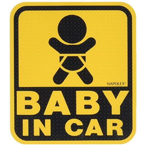 ナポレックス 車用 サイン セーフティーサイン BABY IN CAR 特殊吸盤タイプ(内貼り) 傷...