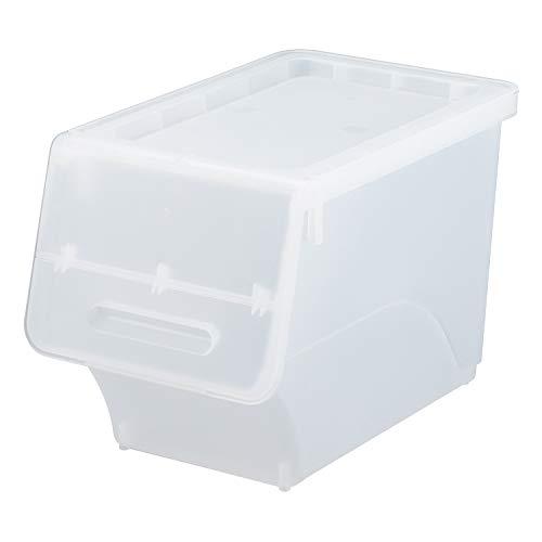 サンカ フロック 重ねて使える蓋付き衣装ケース スリム クリア おしゃれな大容量収納 引き出さずに使...