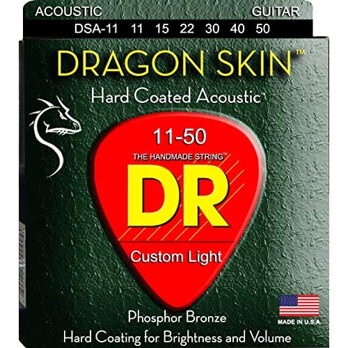 DR アコギ弦 2セットパック DRAGON SKIN フォスファーブロンズ .011-.050 D...