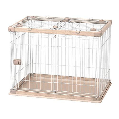 アイリスオーヤマ 犬 サークル ウッディサークル ライトナチュラル 小型犬用 幅97.5×奥行66....