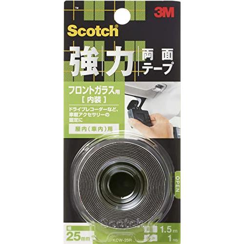 3M スコッチ 強力両面テープ フロントガラス用 幅25mm長さ1.5ｍ KCW-25R