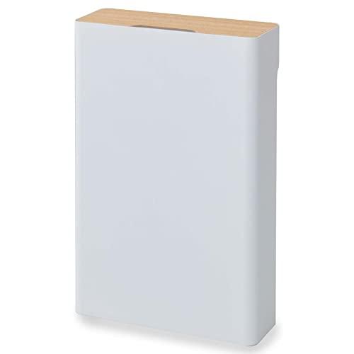 [山善] ケーブルボックス 大型 3段 (ルーター 収納) スチール製(マグネット対応) 6つ口タッ...