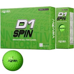 ホンマ ゴルフ ボール D1 D-1 SPIN スピン 2023 2ピース ソフト 飛び系 飛距離 ディスタンス ゴルフボール 1ダース 12球｜plusa-main